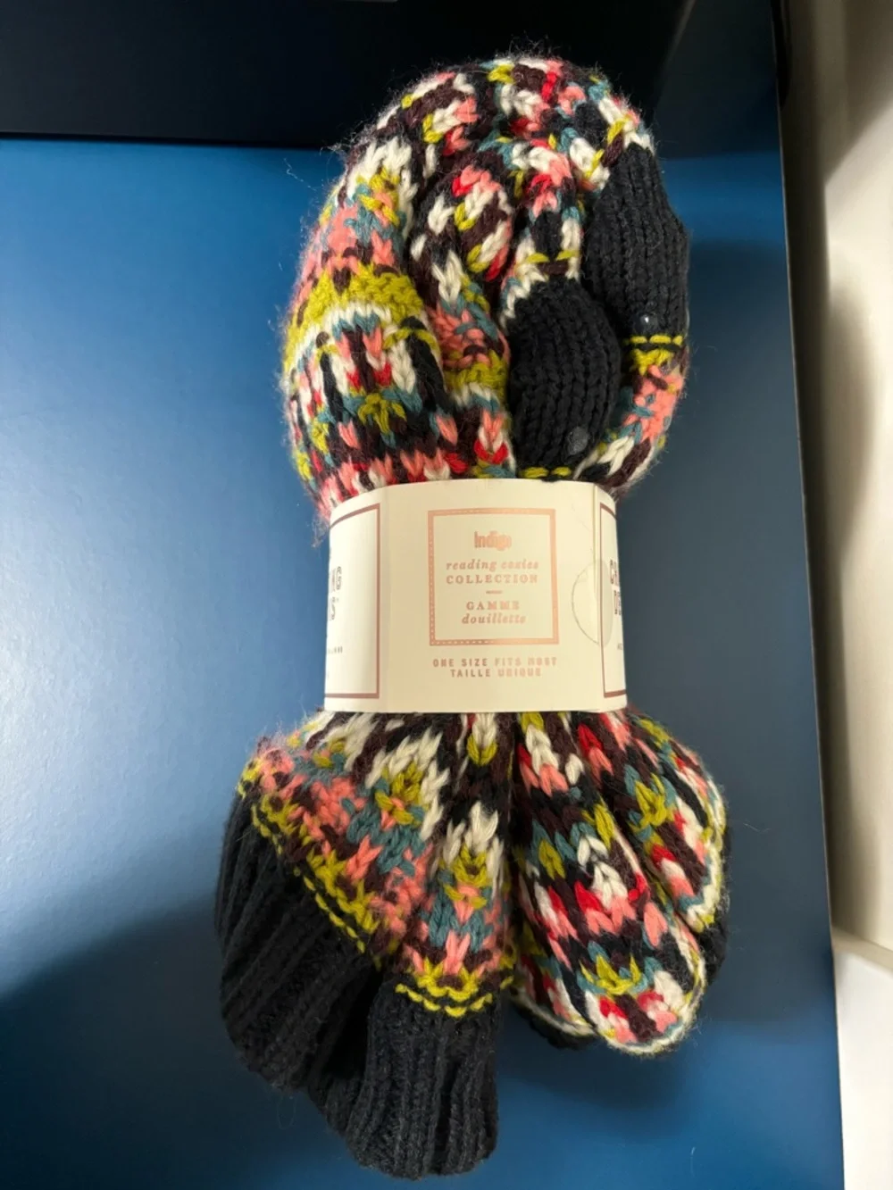 Indigo Reading Socks - Picture 2 of 4